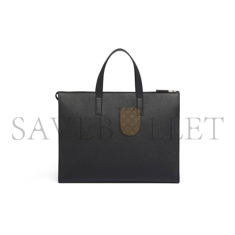 Pra*a saffiano leather tote 2vg039 (40*30*9cm)